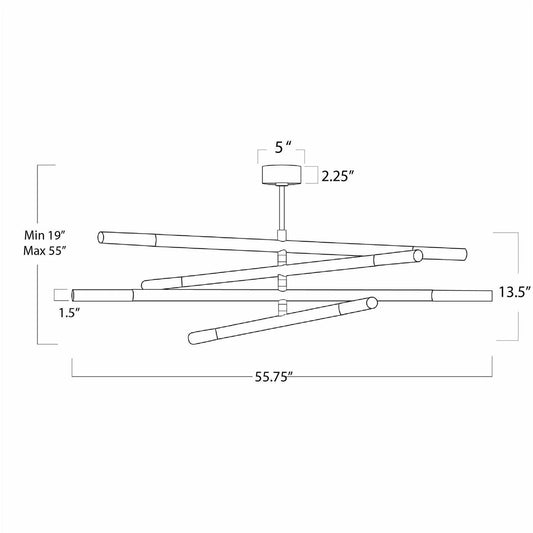 HLHF Wick Chandelier (161363) Lighting Furniture Store Burlington Ontario Near Me