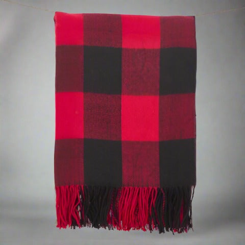 HLHF Buffalo Check Blanket Pillows & Throws Furniture Store Burlington Ontario Near Me