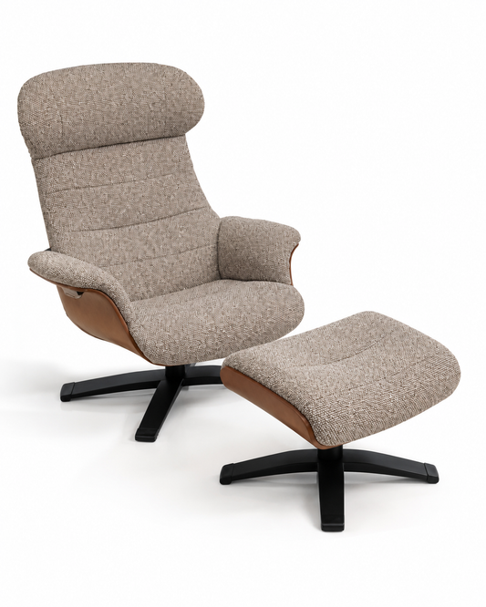 HLHF Arch Lounge Accent Chair & Ottoman - Tasmin Earth Accent Chairs Furniture Store Burlington Ontario Near Me