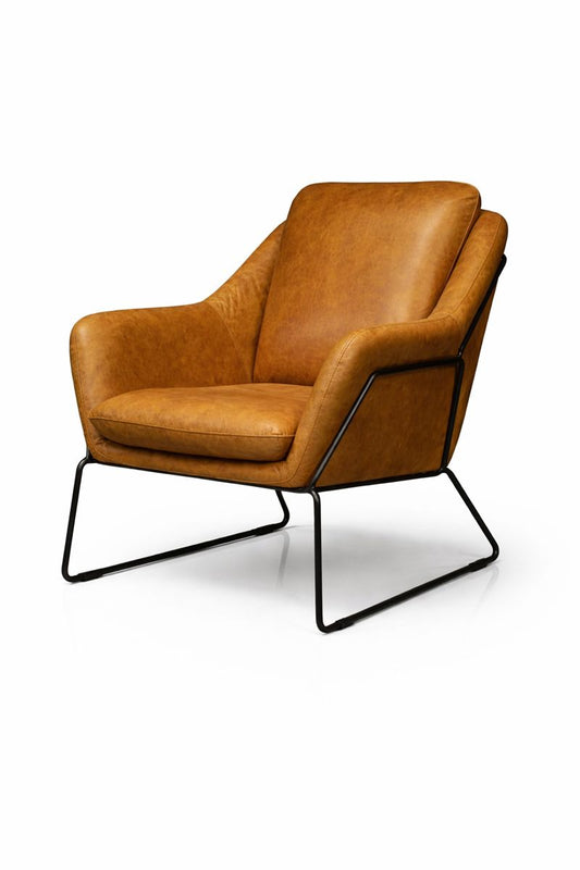 HLHF Isabella Accent Chair - Whiskey Leather Accent Chairs, Living Furniture Store Burlington Ontario Near Me