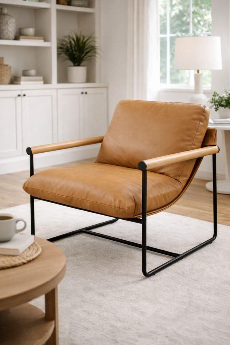 HLHF Launch Leather Accent Chair Accent Chairs Furniture Store Burlington Ontario Near Me