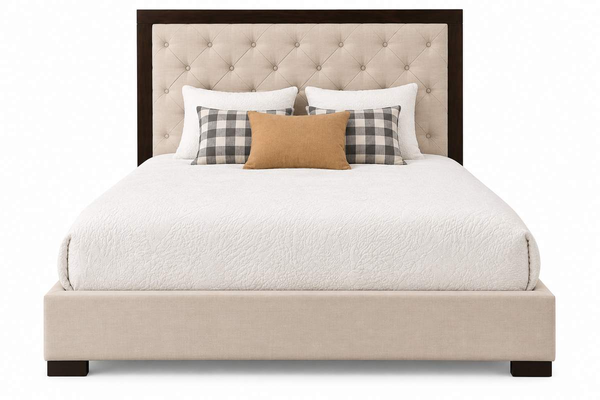 HLHF Tufted Upholstered Queen Bed Bedroom, Sale Furniture Store Burlington Ontario Near Me