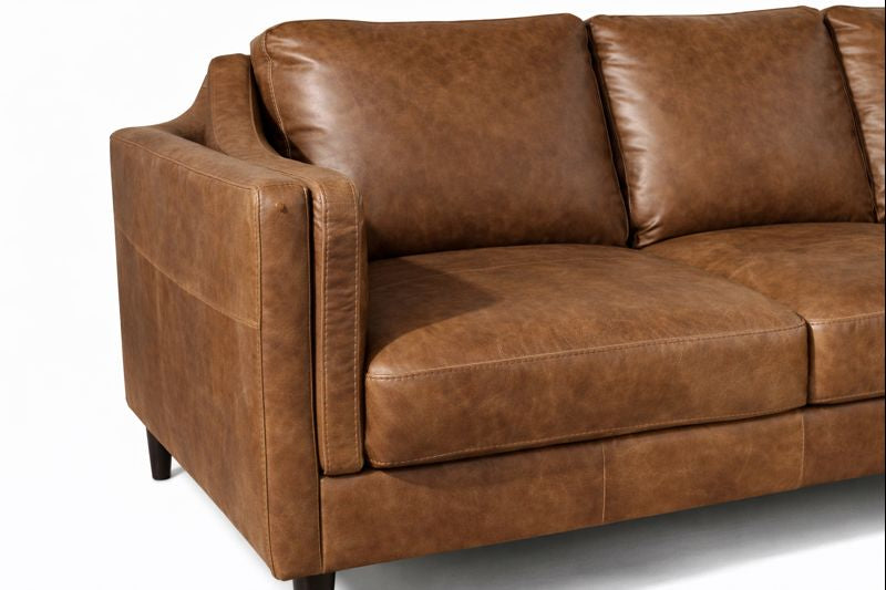 HLHF Ava Leather Sofa - Floor Model Living, Sale Furniture Store Burlington Ontario Near Me