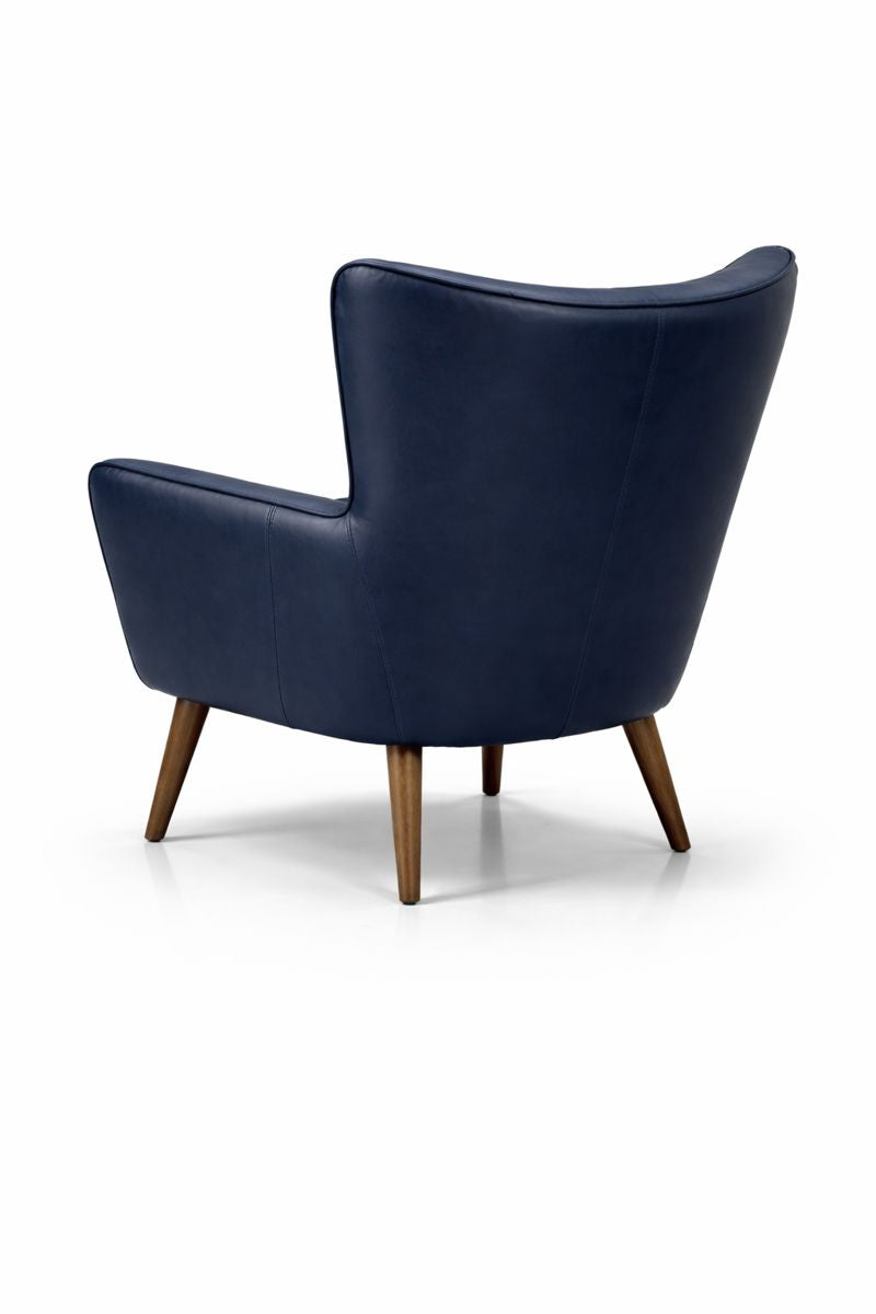 HLHF Orb Leather Accent Chair - Navy Accent Chairs, Living, Sale Furniture Store Burlington Ontario Near Me