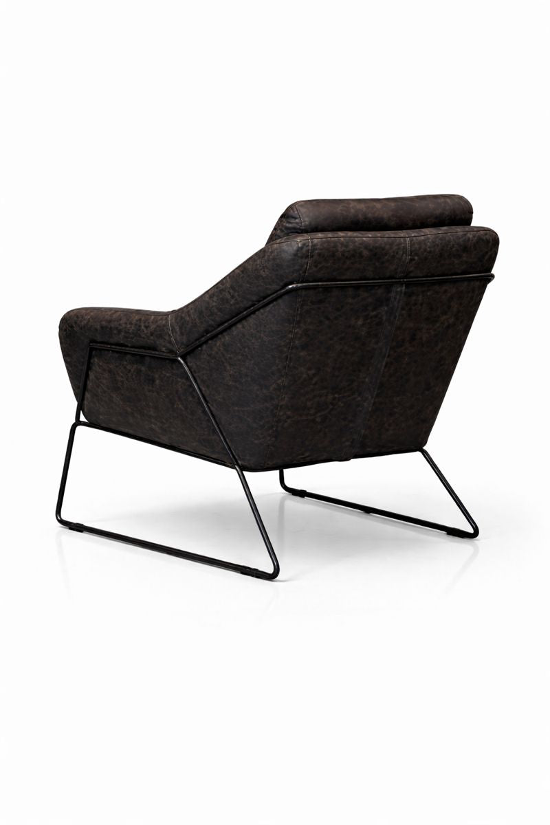 HLHF Isabella Accent Chair - Ebony Leather Accent Chairs, Living Furniture Store Burlington Ontario Near Me