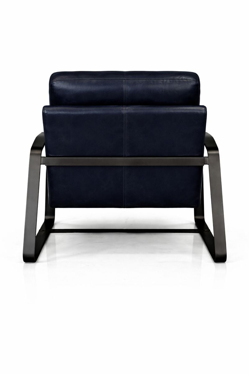 HLHF Tinny Leather Accent Chair - Navy Accent Chairs, Living Furniture Store Burlington Ontario Near Me