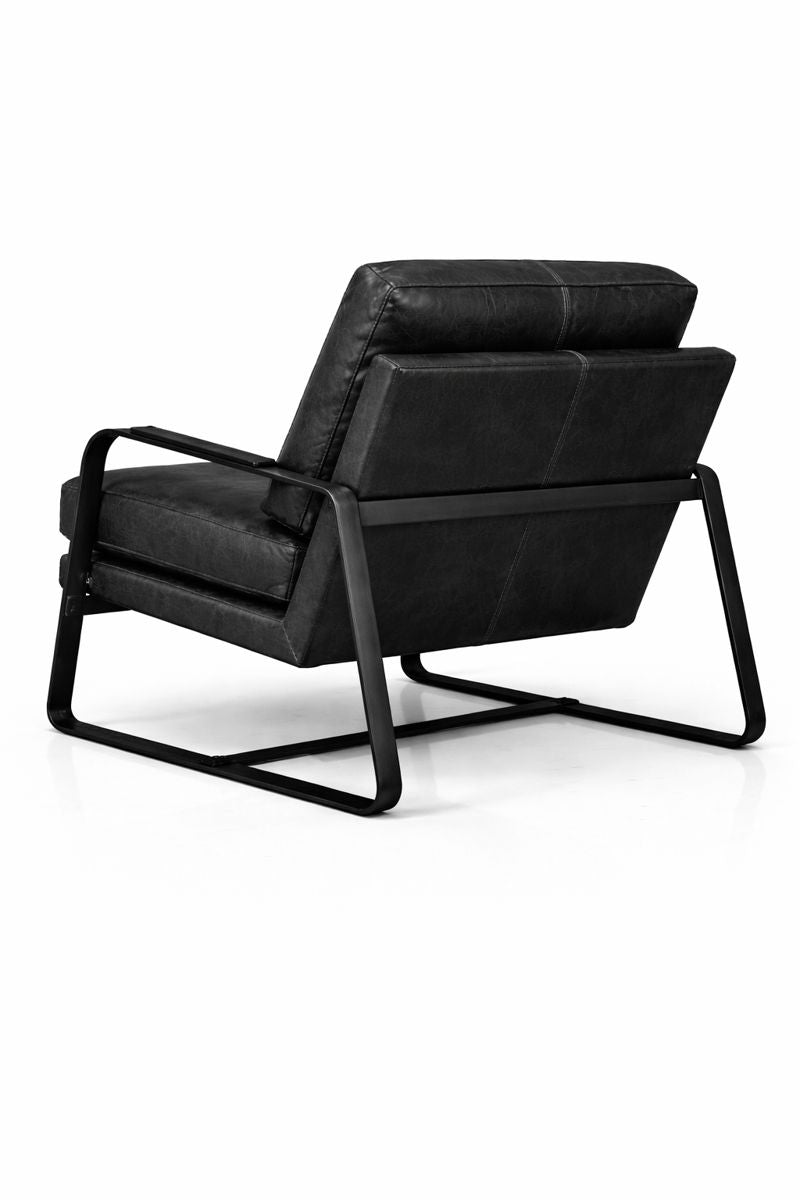 HLHF Tinny Leather Accent Chair - Charcoal Accent Chairs, Living Furniture Store Burlington Ontario Near Me