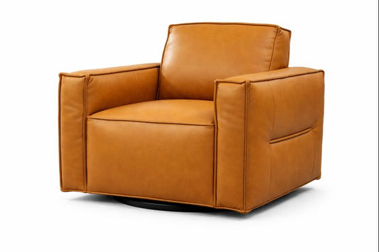 HLHF W1372 Leather Swivel Chair - Oslo Antelope Accent Chairs, Living, New Arrivals Furniture Store Burlington Ontario Near Me