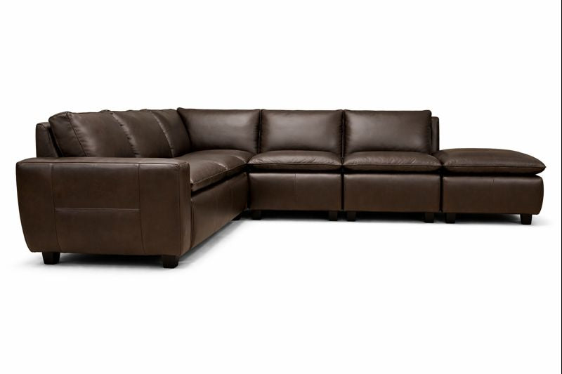 HLHF Oslo Mountain Leather Sectional - FLOOR MODEL Living Furniture Store Burlington Ontario Near Me