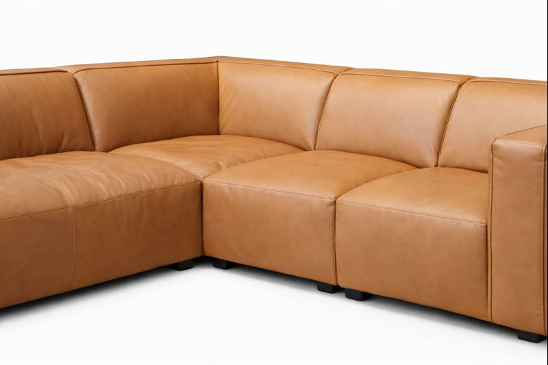 HLHF Oslo Antelope Leather Sectional Living Furniture Store Burlington Ontario Near Me