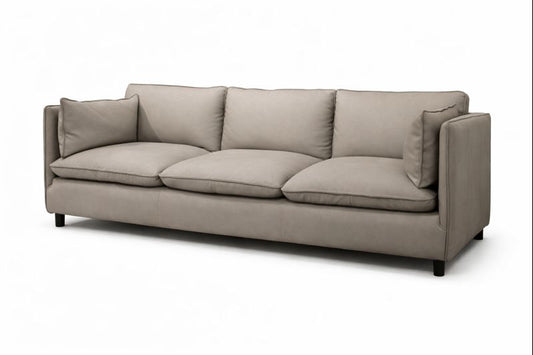 HLHF Istanbul Grey Leather Sofa Living Furniture Store Burlington Ontario Near Me