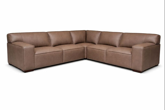 HLHF Maestro Camel Leather Sectional Living, New Arrivals Furniture Store Burlington Ontario Near Me