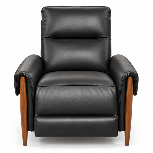 HLHF 6069 Black Leather Electric Motion Recliner Accent Chairs, Living, New Arrivals Furniture Store Burlington Ontario Near Me
