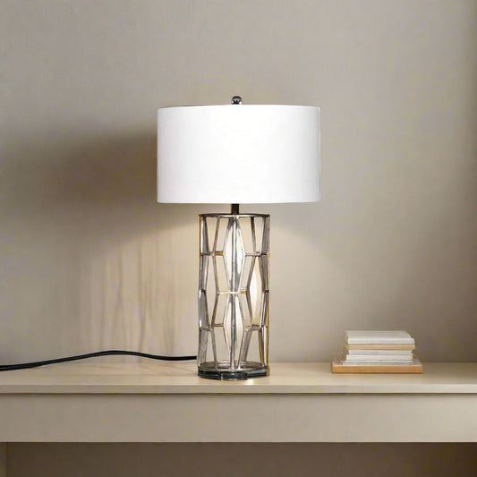 HLHF Silver Leaf Table Lamp (RT14316) Lighting Furniture Store Burlington Ontario Near Me