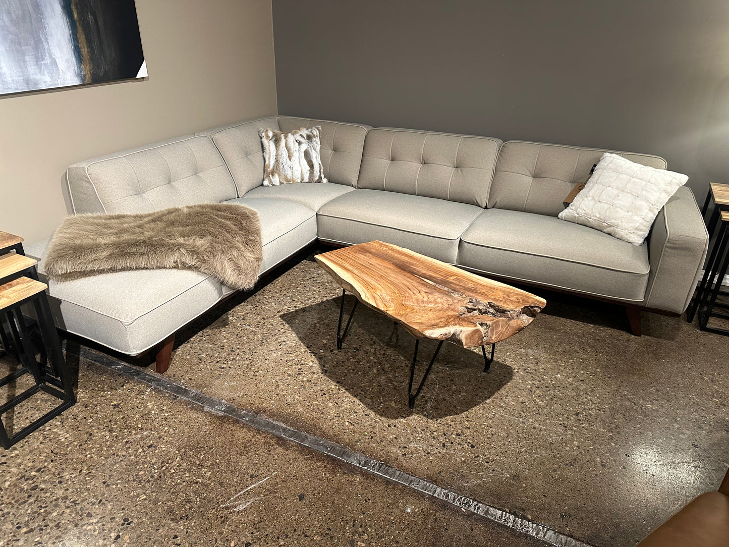 HLHF Vesper Sand Sectional - (5606) Living Furniture Store Burlington Ontario Near Me