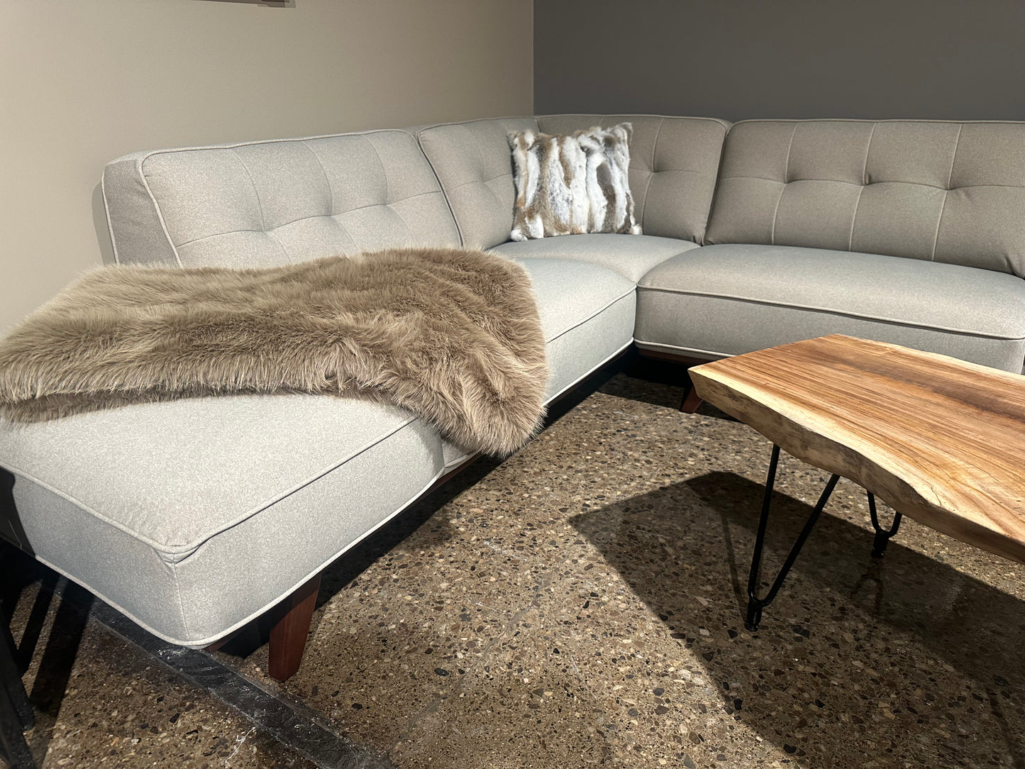 HLHF Vesper Sand Sectional - (5606) Living Furniture Store Burlington Ontario Near Me