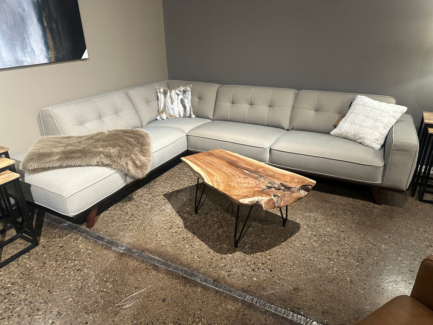 HLHF Vesper Sand Sectional - (5606) Living Furniture Store Burlington Ontario Near Me