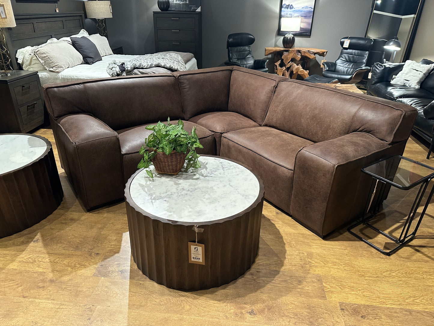 HLHF Stallone Leather Sectional Living Furniture Store Burlington Ontario Near Me