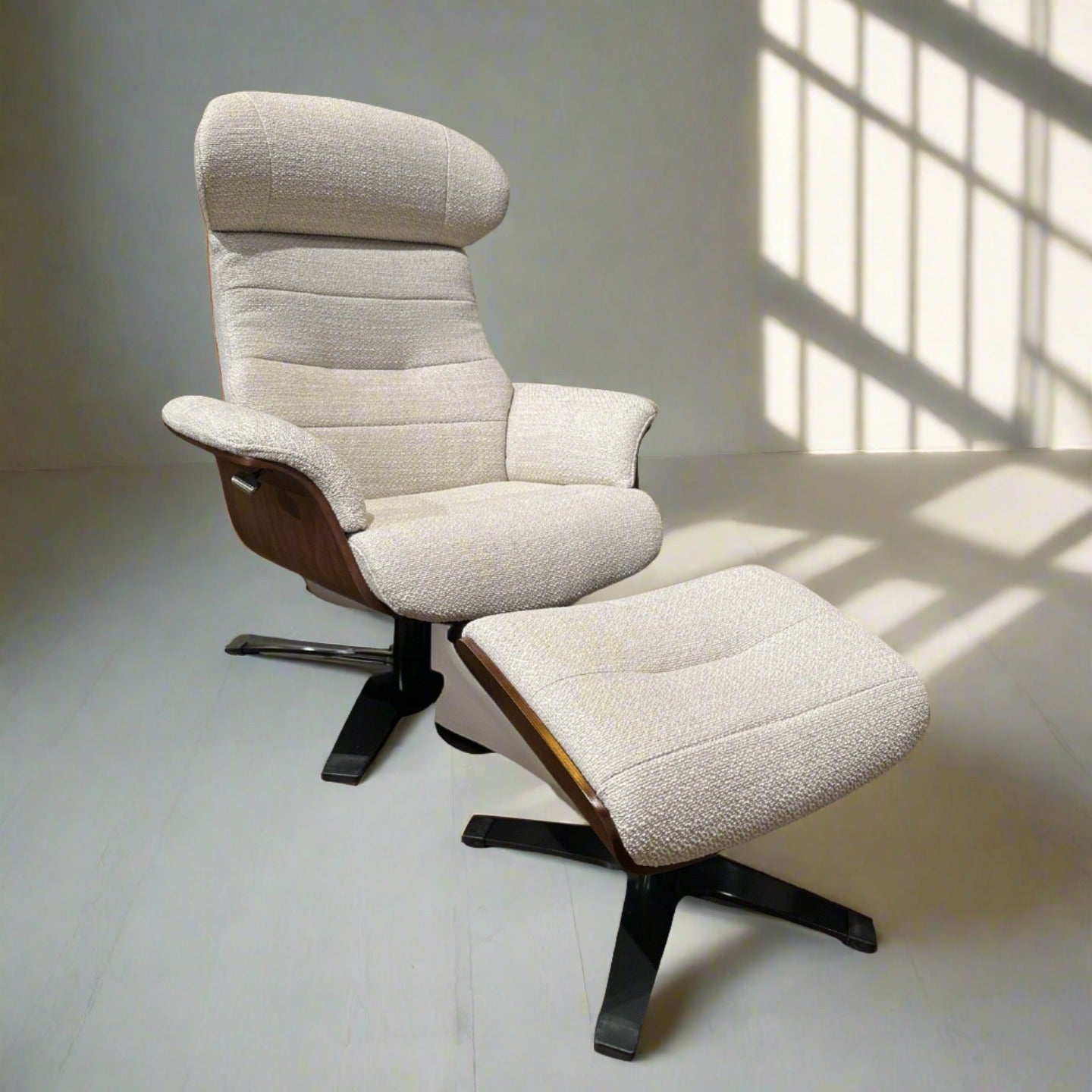HLHF Arch Lounge Accent Chair & Ottoman - Cream Accent Chairs Furniture Store Burlington Ontario Near Me