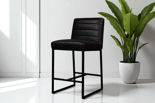 HLHF Y1511 Klyde 511 Coated Fabric Stool - Ebony Stools & Bars Furniture Store Burlington Ontario Near Me