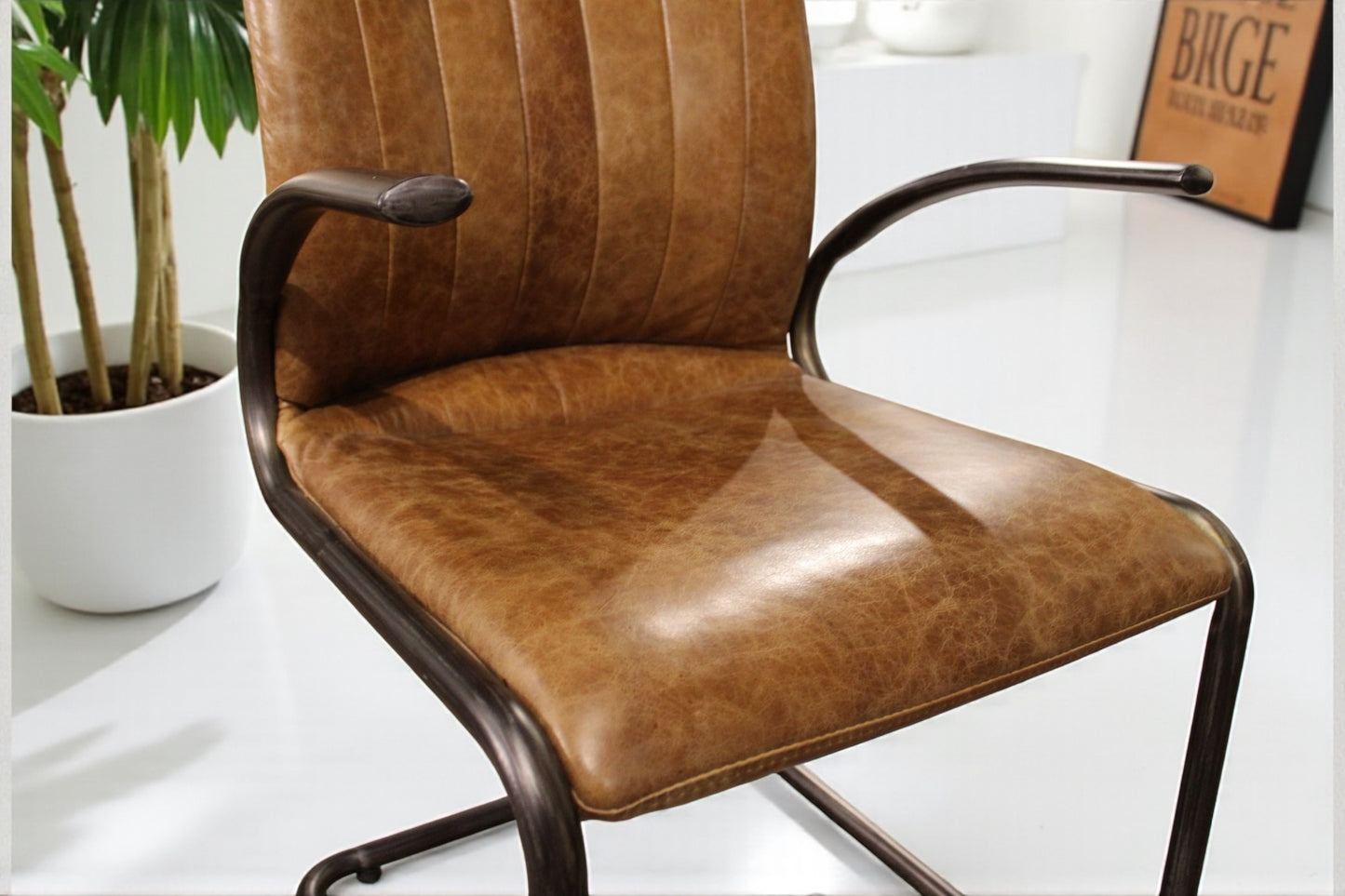 HLHF Ella Leather Arm Chair Accent Chairs, Dining Furniture Store Burlington Ontario Near Me