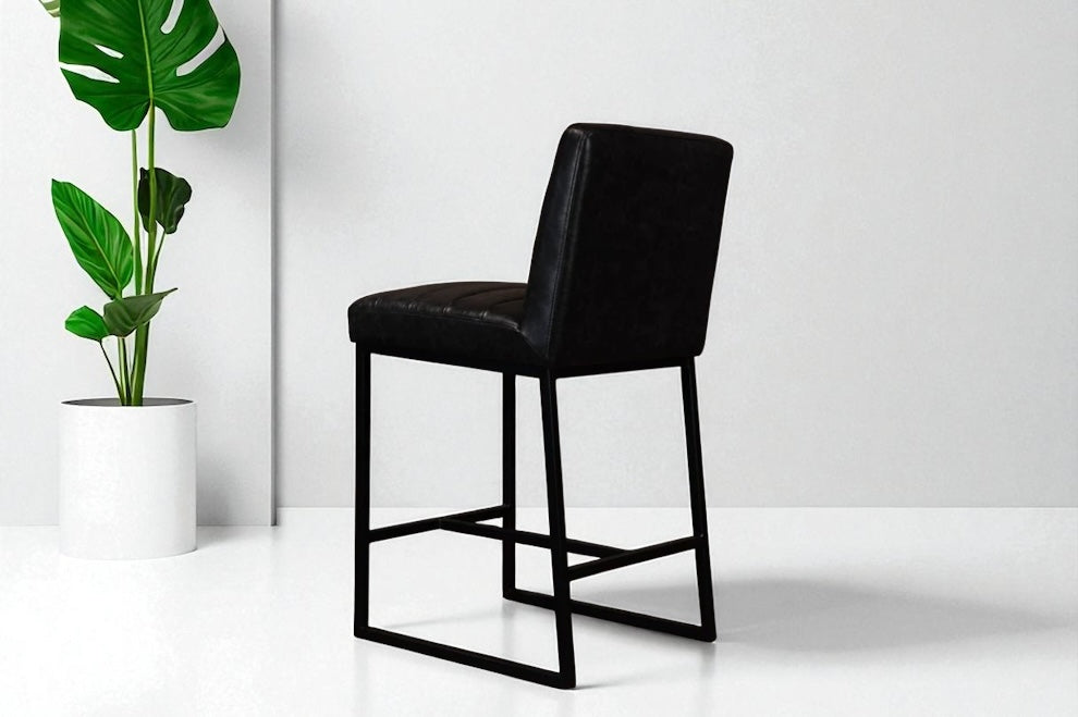 HLHF Y1511 Klyde 511 Coated Fabric Stool - Ebony Stools & Bars Furniture Store Burlington Ontario Near Me