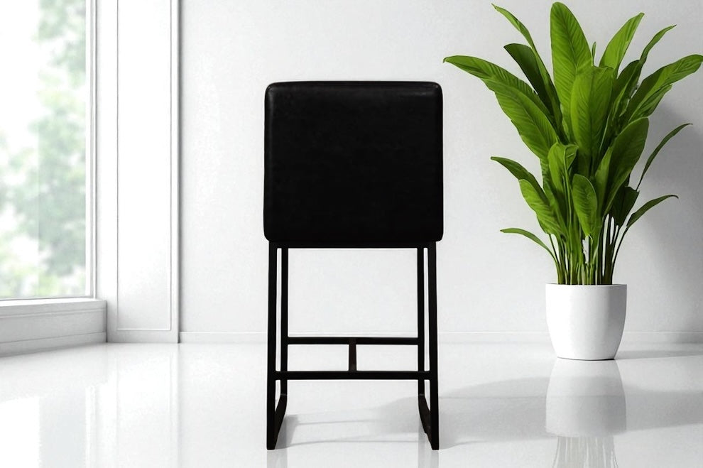 HLHF Y1511 Klyde 511 Coated Fabric Stool - Ebony Stools & Bars Furniture Store Burlington Ontario Near Me