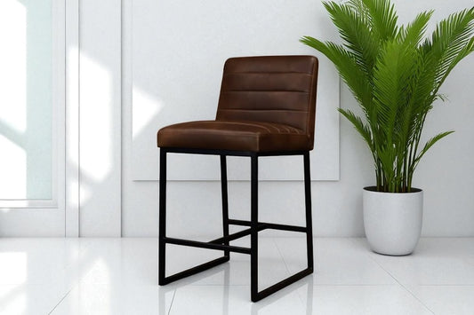 HLHF Y1511 Coated Fabric Stool - Brown Stools & Bars Furniture Store Burlington Ontario Near Me