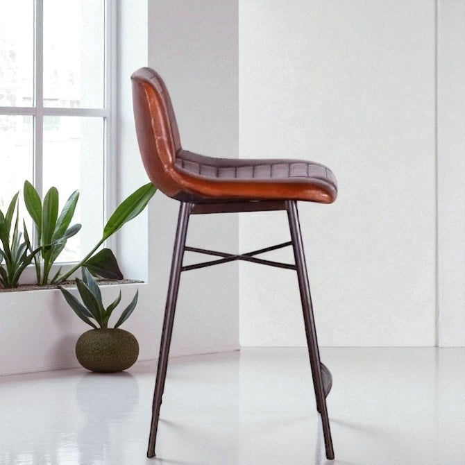 HLHF Wellington Leather Stool Stools, Stools & Bars Furniture Store Burlington Ontario Near Me