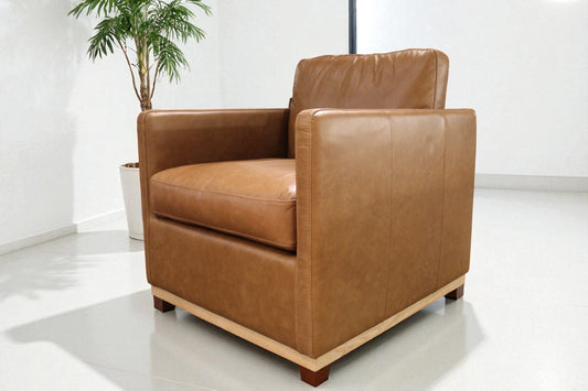 HLHF A1038 Club Swivel Accent Chair - Whiskey Tan Accent Chairs, Living Furniture Store Burlington Ontario Near Me