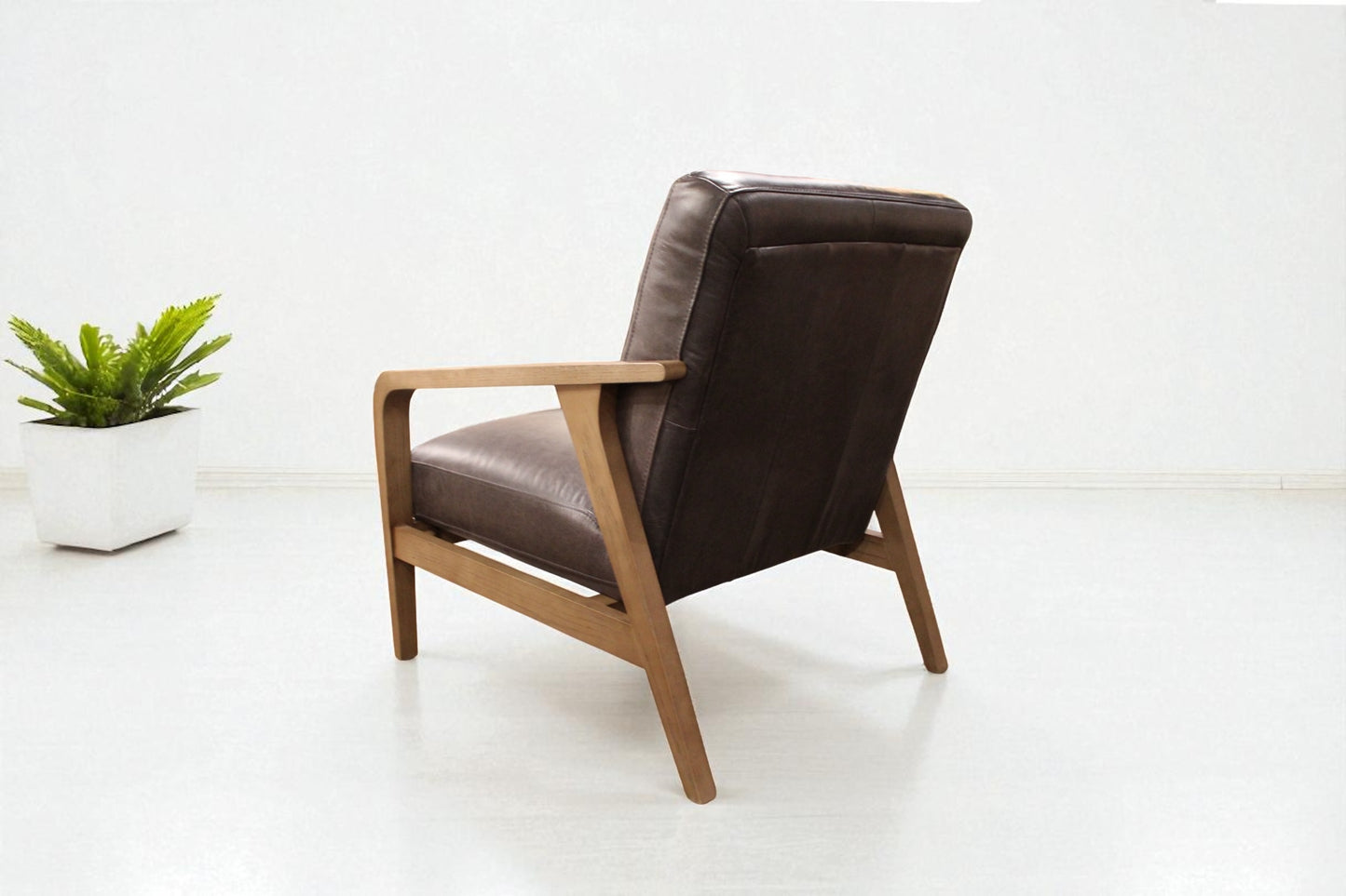 HLHF A1067 Edge Leather Accent Chair - Charcoal Accent Chairs, Living Furniture Store Burlington Ontario Near Me
