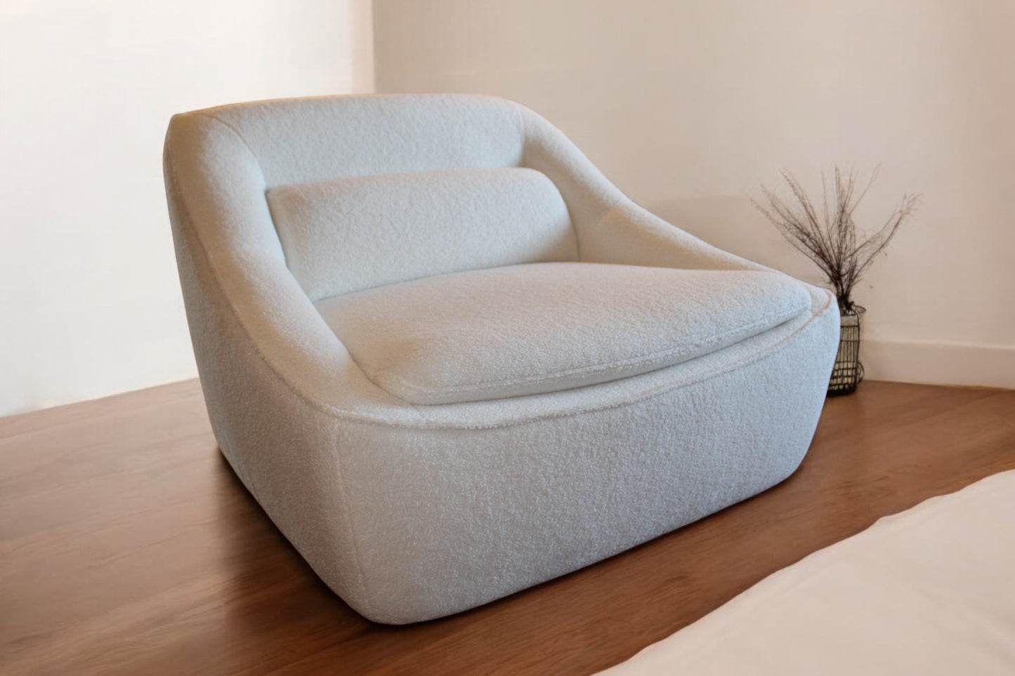 HLHF Amara Pearl Boucle Swivel Chair Accent Chairs, New Arrivals Furniture Store Burlington Ontario Near Me