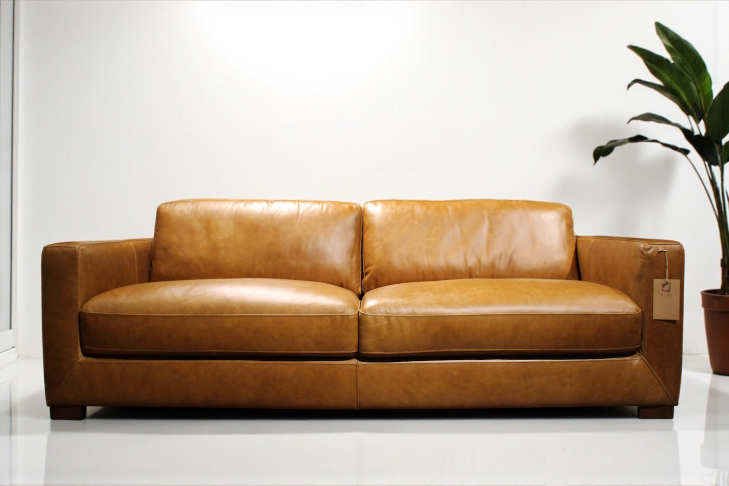 HLHF Saddle Tan Leather Sofa Living, New Arrivals Furniture Store Burlington Ontario Near Me