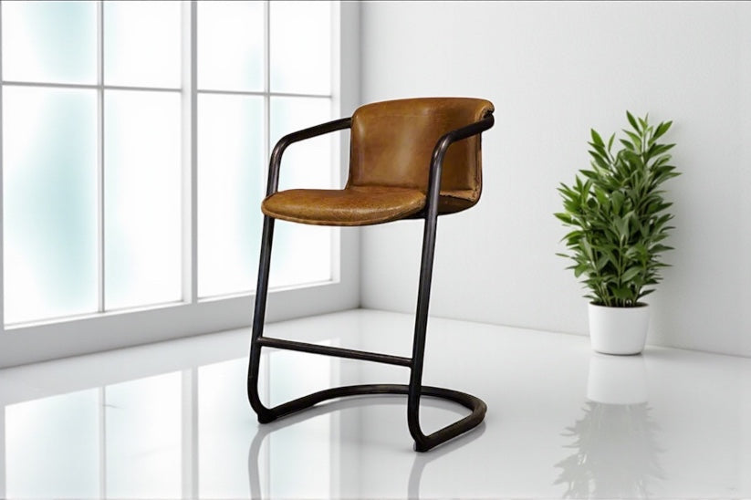 HLHF Aberdeen Stool - Whiskey Leather Stools & Bars Furniture Store Burlington Ontario Near Me