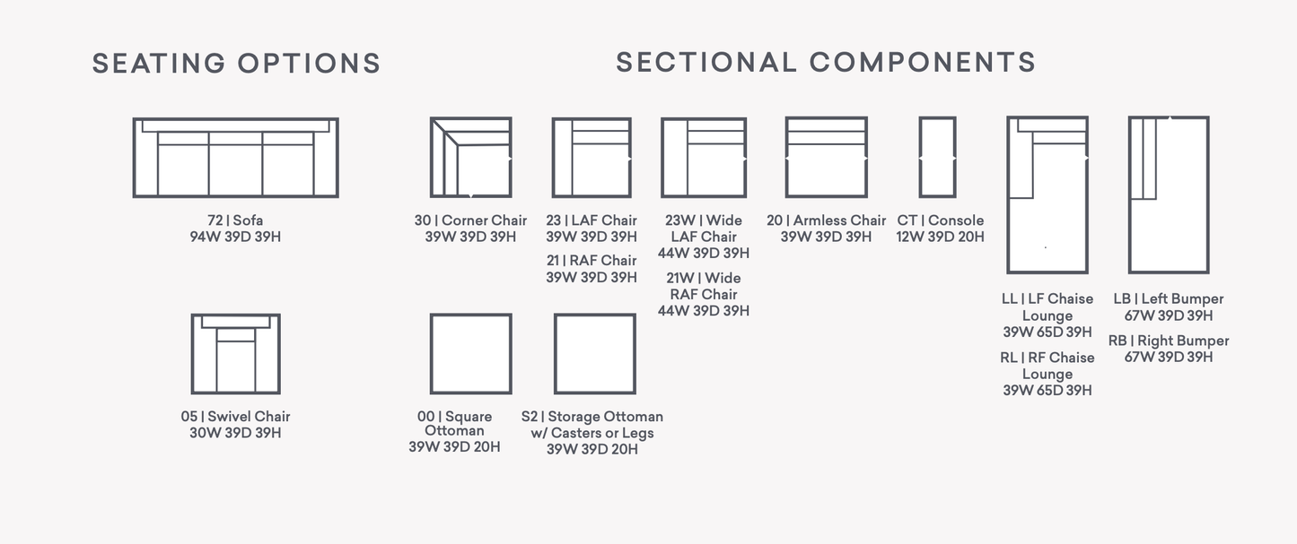 HLHF Beckham Sectional Living Furniture Store Burlington Ontario Near Me