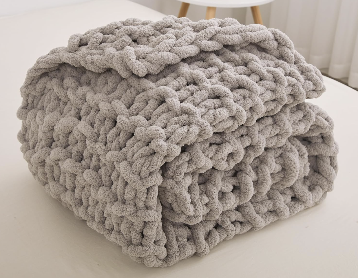 Keelie Knit Blanket Taupe Grey