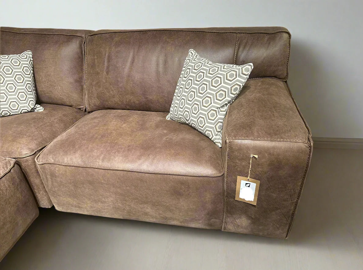 HLHF Stallone Leather Sectional Living Furniture Store Burlington Ontario Near Me