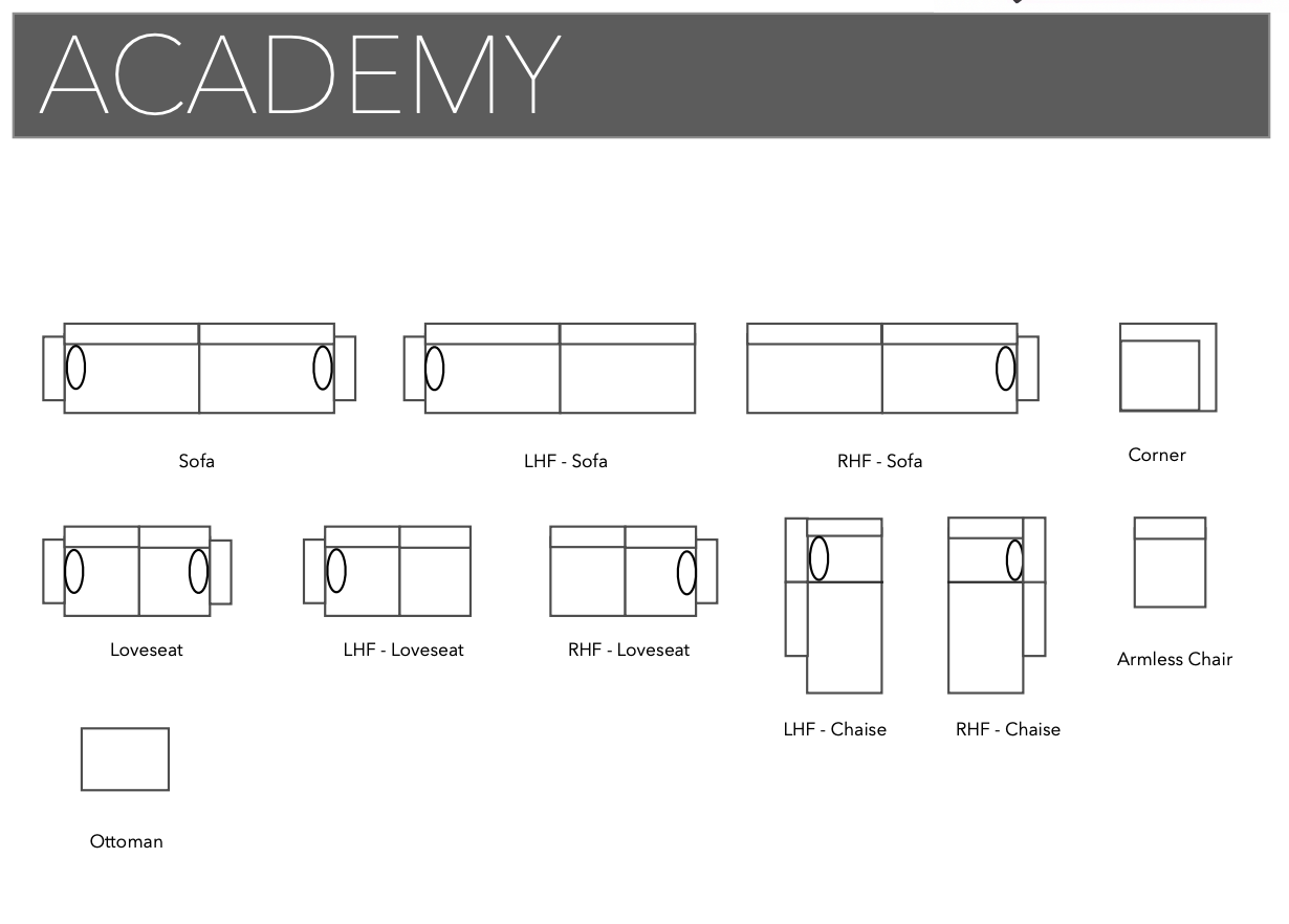 HLHF Academy Sectional Living Furniture Store Burlington Ontario Near Me