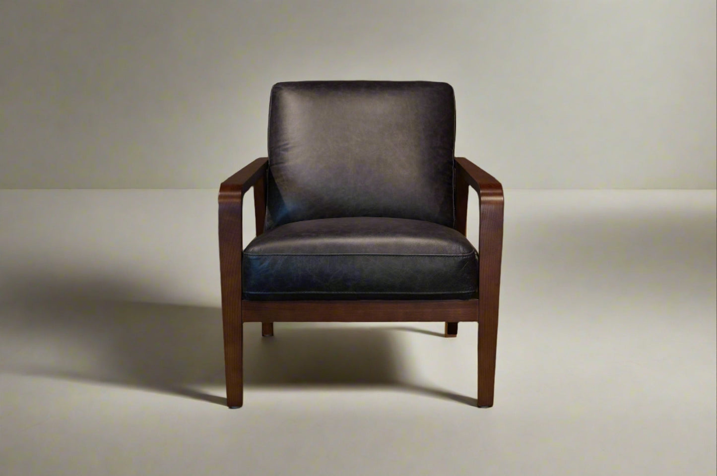 HLHF Edge Leather Accent Chair - Charcoal Accent Chairs, Living Furniture Store Burlington Ontario Near Me