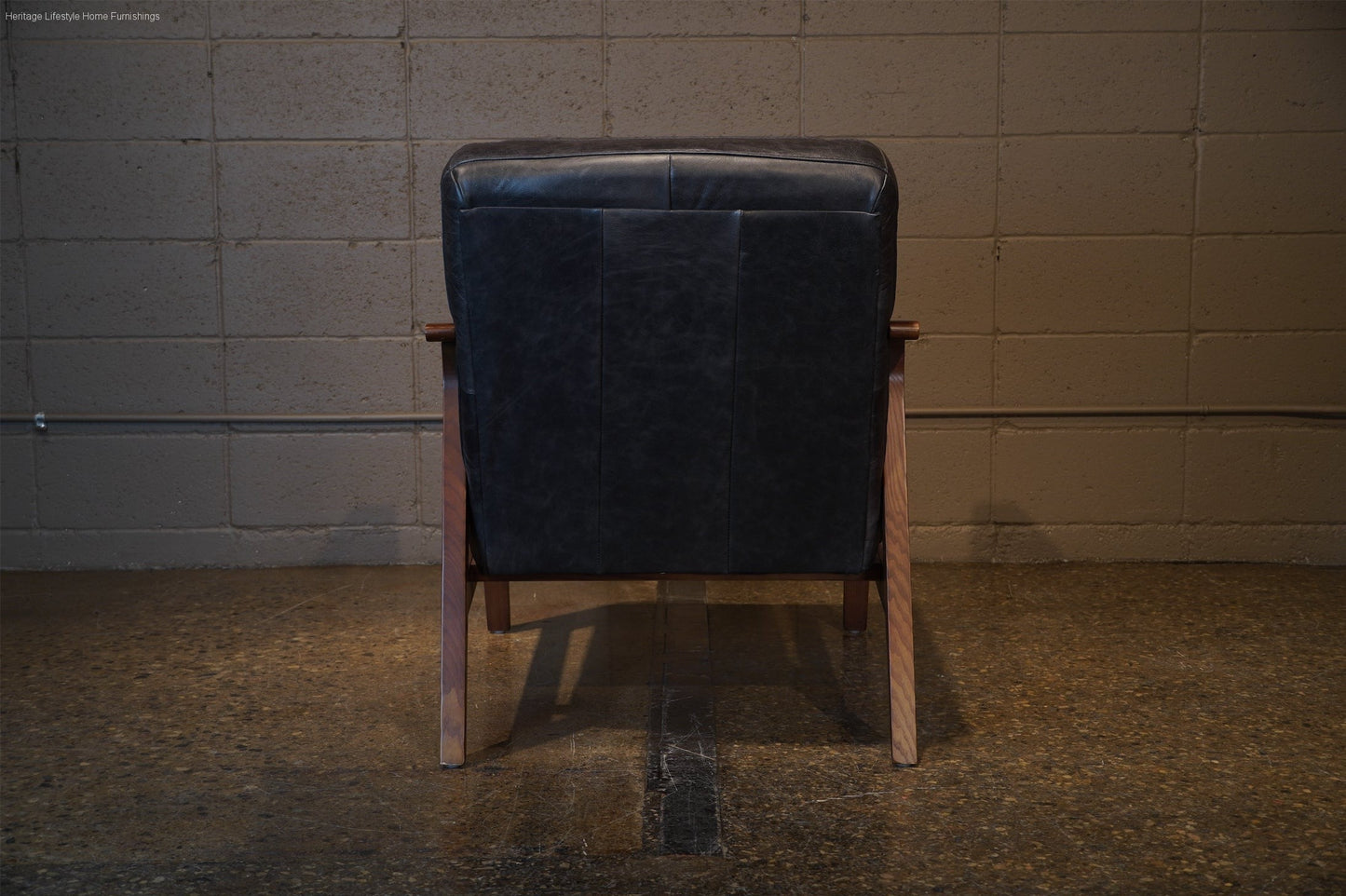 HLHF Edge Leather Accent Chair - Charcoal Accent Chairs, Living Furniture Store Burlington Ontario Near Me