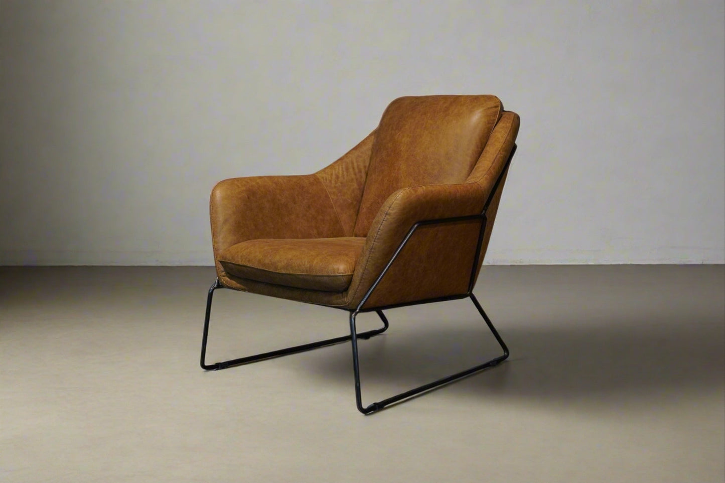 HLHF Isabella Accent Chair - Whiskey Leather Accent Chairs, Living Furniture Store Burlington Ontario Near Me