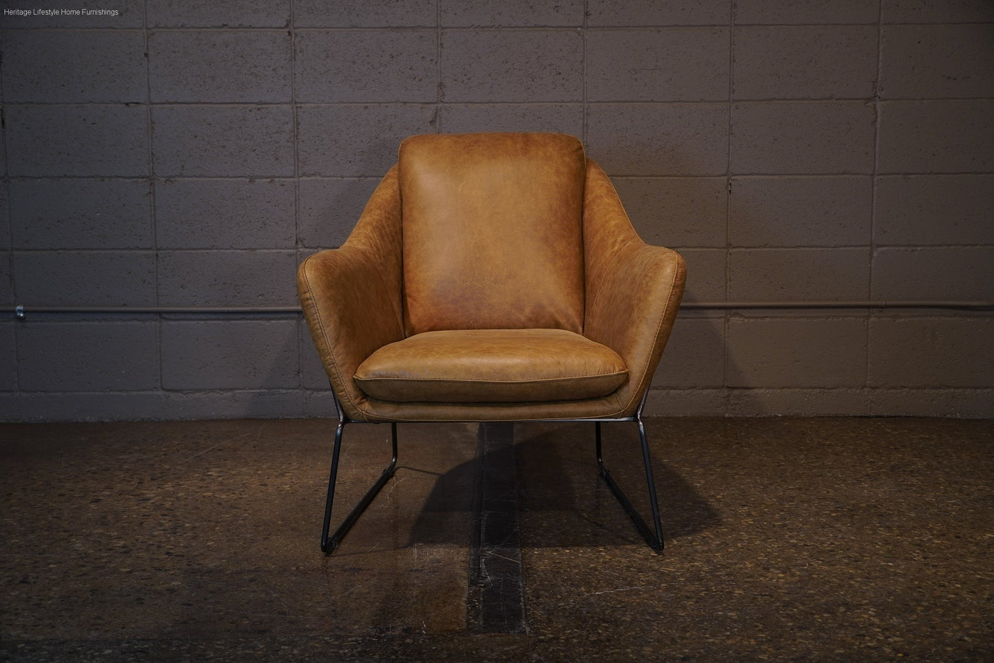 HLHF Isabella Accent Chair - Whiskey Leather Accent Chairs, Living Furniture Store Burlington Ontario Near Me
