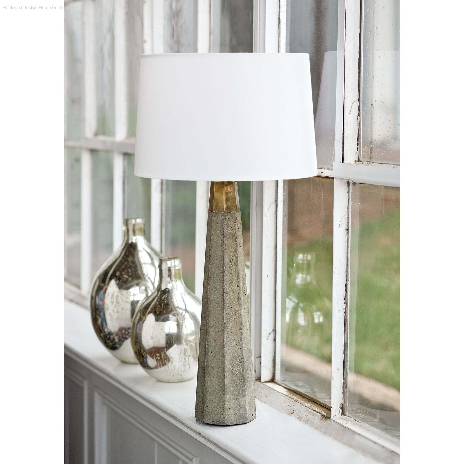 HLHF Beretta Concrete Table Lamp (131051) Lighting Furniture Store Burlington Ontario Near Me