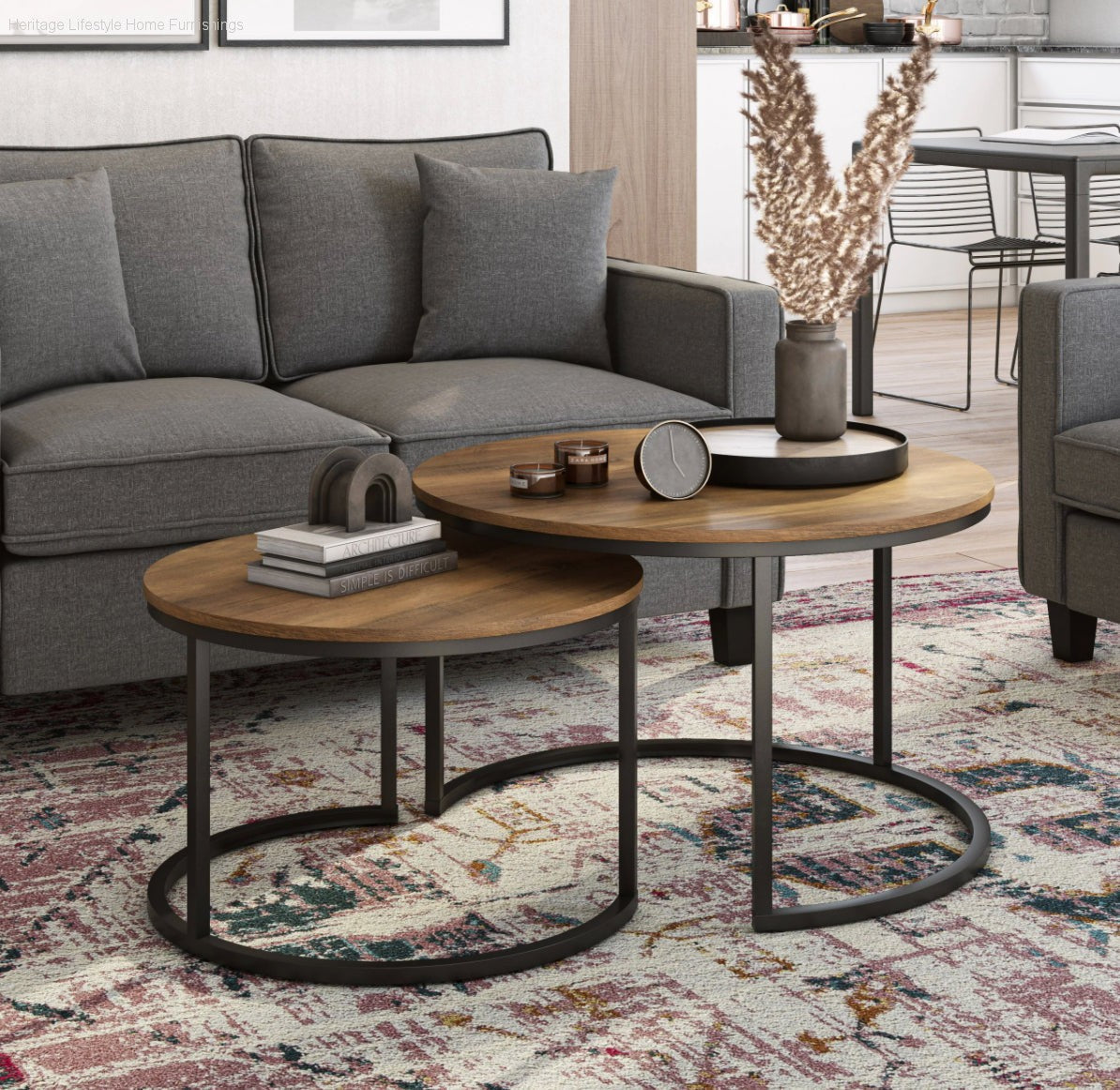 Giantex Square Coffee Table with Faux Marble Tabletop