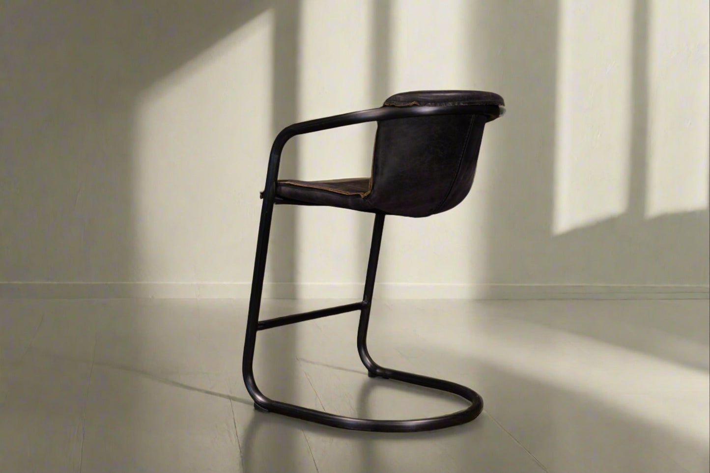 HLHF Aberdeen Stool - Ebony Leather Stools & Bars Furniture Store Burlington Ontario Near Me