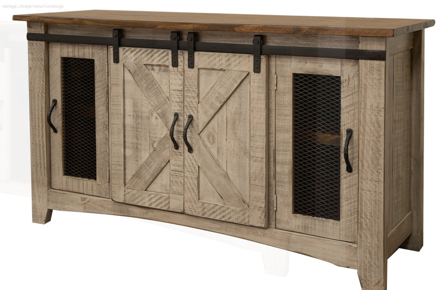 HLHF Pueblo Grey TV Stand - 60"/70"/80" Living, TV Stands Furniture Store Burlington Ontario Near Me