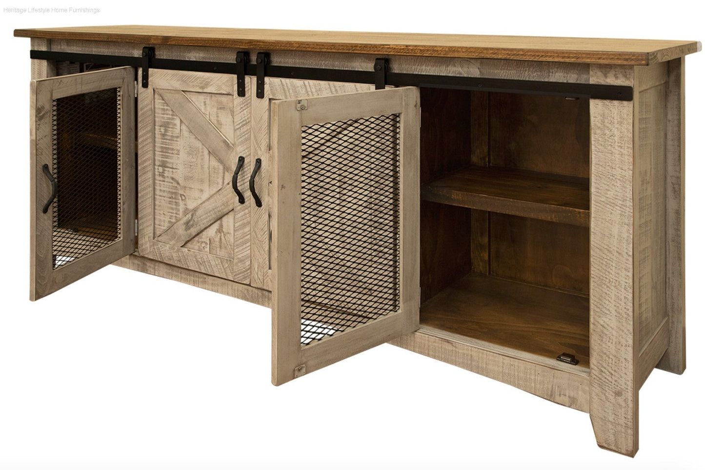 HLHF Pueblo Grey TV Stand - 60"/70"/80" Living, TV Stands Furniture Store Burlington Ontario Near Me