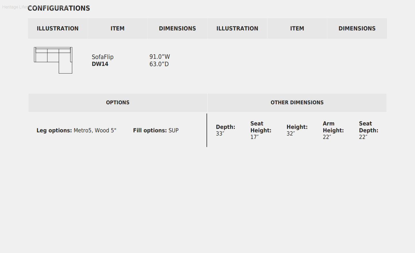 HLHF Dawson Fabric Sectional Living Furniture Store Burlington Ontario Near Me