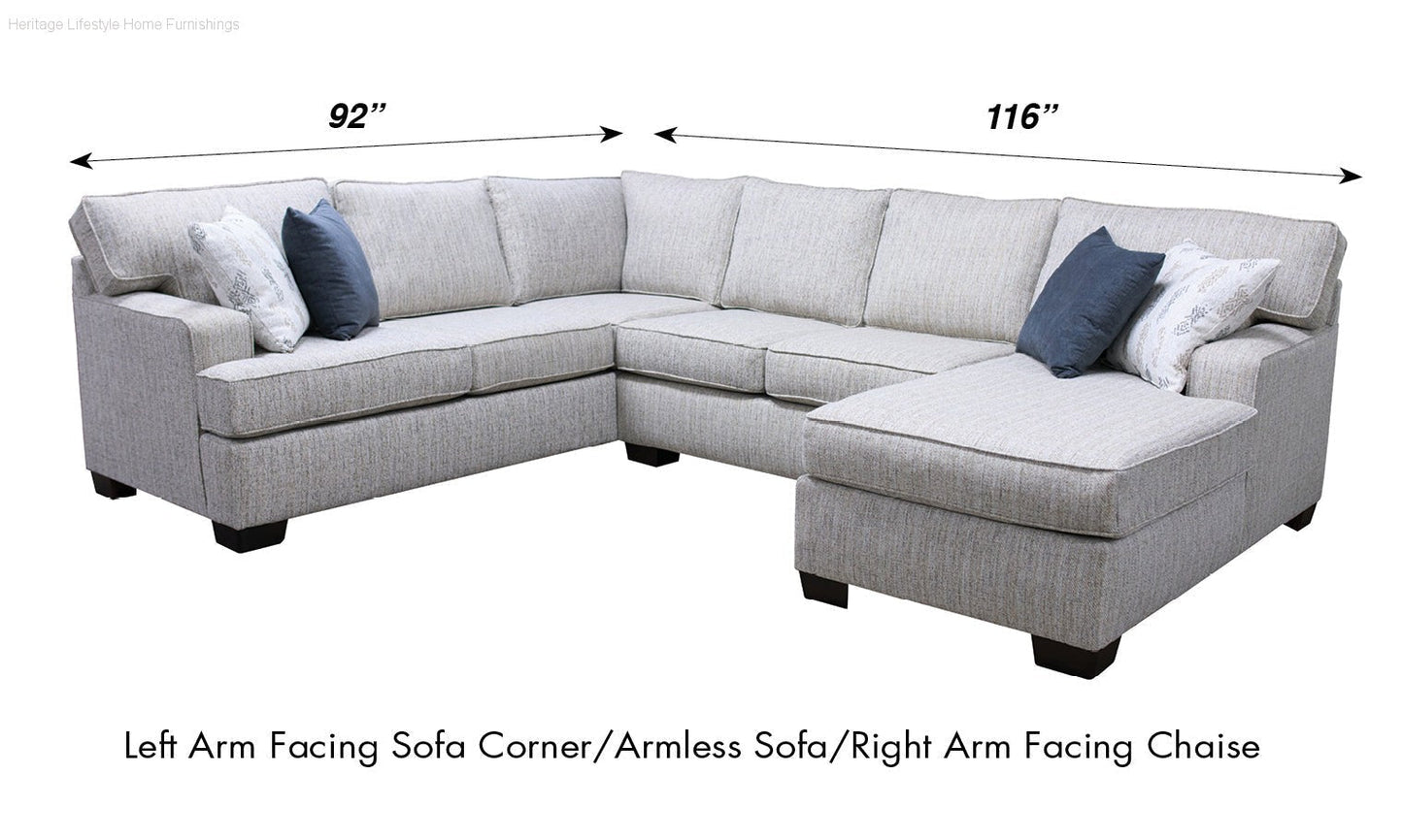 Sectional - Frazier Fabric Sectional