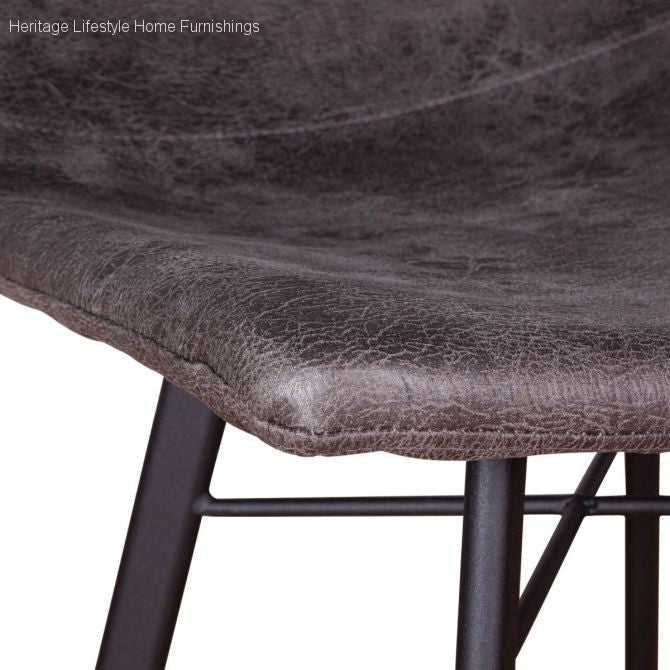 Stool - Sam Counter Stool - Charcoal Coated Fabric